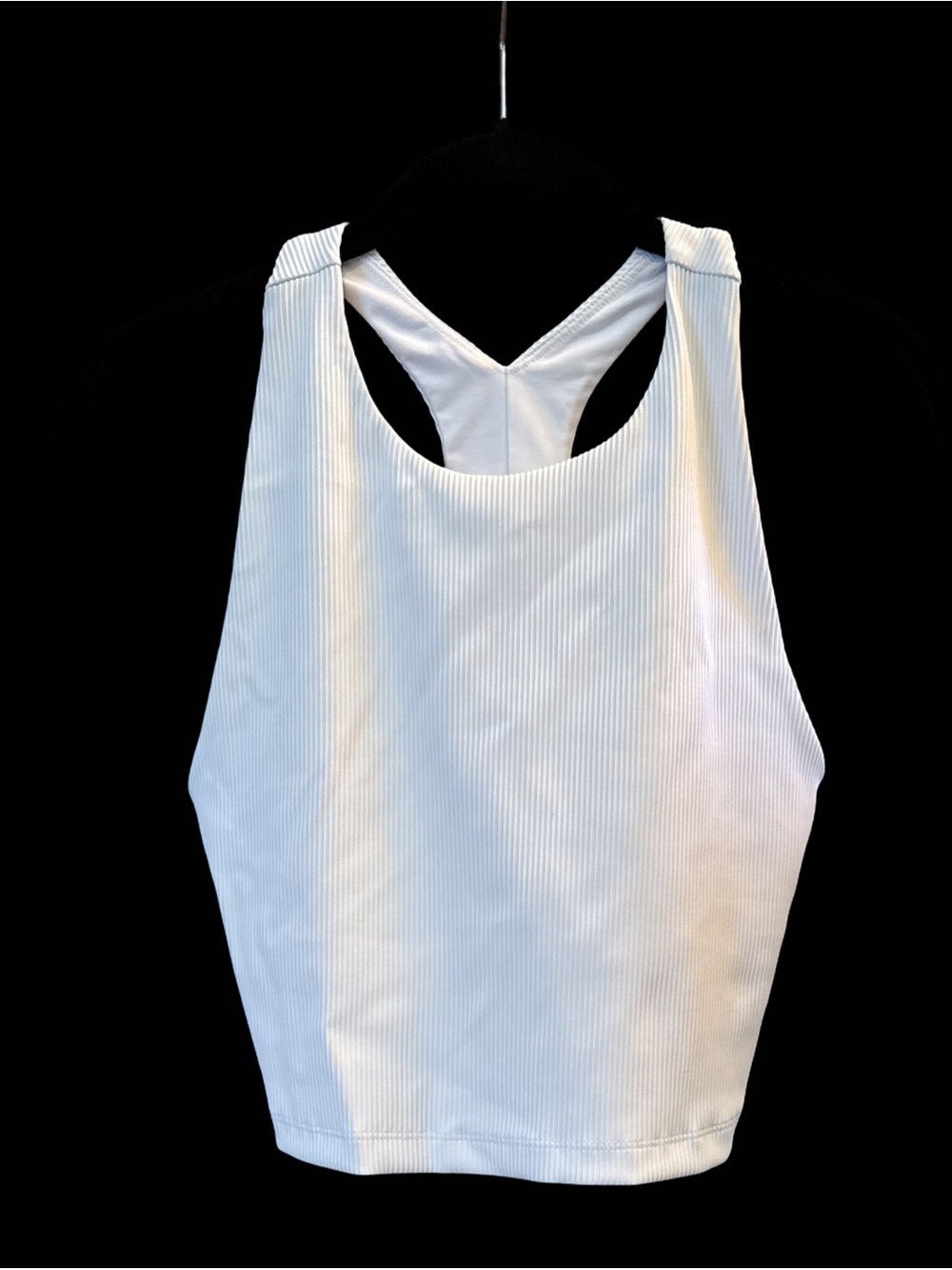 Beyond Yoga Refocus Ribbed Cropped Tank Top - White - Picture 3 of 4